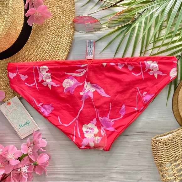 RARE Maaji 🍎 Sugar Candy Apple Sublime Floral Reversible Bikini Bottoms 🌺👙☀️ - Picture 4 of 14
